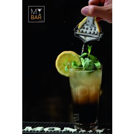 My Bar Exprimidor de Rodajas de Limón de Acero Inoxidable para Cócteles y Bebidas 16,1 cm (24 Unidades)