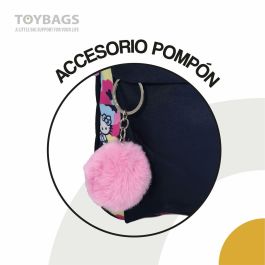 Toybags T963 Hello Kitty - Mochila Primaria con Carro Negro, Doble Compartimento, Protección Lateral y Stoper Anti Caída 44x30x20 cm
