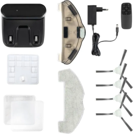 Livoo DOH145 WASH'UP Robot Aspirador Conectado - 1000 Pa - 70 min - 2 Depósitos - Negro