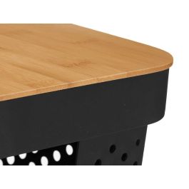 Caja Multiusos Perforada Tapa Bambu Mdn Negra 14Cm Kinvara (6 Unidades) Caja Multiusos Perforada Tapa Bambu Mdn Negra 14Cm Kinvara (6 Unidades)