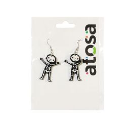 Pendientes Esqueleto Humano Halloween Terror Disfraces
