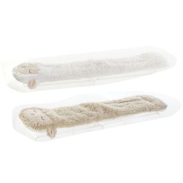 DKD Home Decor Cojín Infantil Rectangular Colección Ovejitas de Poliéster Blanco Marrón Claro con Semillas 17x4x62.5 cm (4 Unidades)