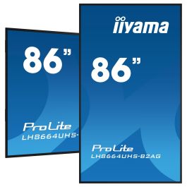 IIYAMA LH8664UHS-B2AG Pantalla 4K 85.6" 3840x2160 IPS 24/7 3xHDMI 2xUSB Wifi