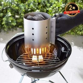 Weber Chimenea de encendido Rapidfire para barbacoas Weber Smokey Joe y Go-Anywhere - Encendedor de carbón