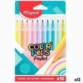 Set de Rotuladores Maped Color' Peps Multicolor 10 Piezas (12 Unidades) Precio: 33.68999975. SKU: S8424955