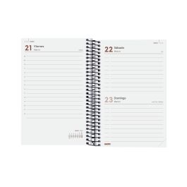 Finocam Agenda Anual Year Espiral E5-117x181 mm 1Dp Negro 2025