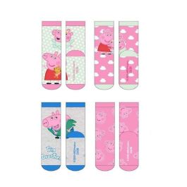 Cerdá Pack de 4 Calcetines Peppa Pig para Niños, Talla 23-26, Multicolor