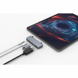HYPER HD319E-GRAY Base Replicador de Puertos USB-C 3.2 Gen 1 para Portátil con HDMI, USB-A, Audio 3.5mm, PD 60W, Gris HYPER HD319E-GRAY Base Replicador de Puertos USB-C 3.2 Gen 1 para Portátil con HDMI, USB-A, Audio 3.5mm, PD 60W, Gris