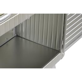DKD Home Decor Aparador Vintage Plateado Metal MDF 2 Puertas 2 Cajones 80 x 39 x 82 cm
