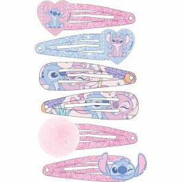 Cerdá Clips de Pelo Stitch - Set de 6 Piezas, Accesorios Infantiles, Azul