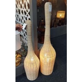 Lampara Pie Tropical DKD Home Decor Marron Claro 25 x 85 x 25 cm Lampara Pie Tropical DKD Home Decor Marron Claro 25 x 85 x 25 cm