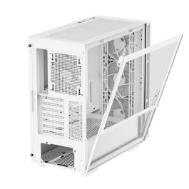 Deepcool Caja Ordenador Gaming CH560 RGB Blanco - Soporte EATX, USB 3.0 y Type-C, Vidrio Templado