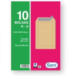 Paquetes de 10 Bolsas Kraft, con Tira de Silicona Tamaño 184X261 80 Grs. Sam 665099 Precio: 6.89000015. SKU: B19H7RSLR5