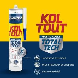 CYANOLIT AUC3045203001314 Adhesivo Sellador y Fijador Total Tech Crystal, 290 ml Transparente, Multimaterial y Flexible