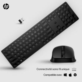 HP 650 Teclado y Ratón Inalámbrico Combo con 20+ Teclas Personalizables, Tracking Preciso y Materiales Reciclados