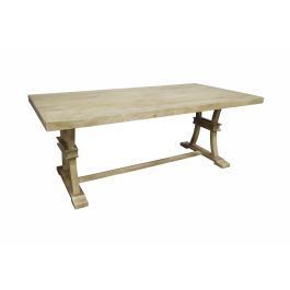 DKD Home Decor Mesa Comedor Toscana de Madera Maciza de Mango Natural 100 x 76 x 201 cm