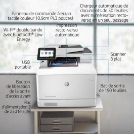 HP Color LaserJet Pro M479fnw Impresora Multifunción Profesional Láser Color con Fax, Red y WiFi para Oficina