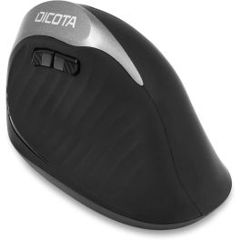 DICOTA D31981 Ratón ergonómico inalámbrico Bluetooth 1600 DPI para juegos Negro