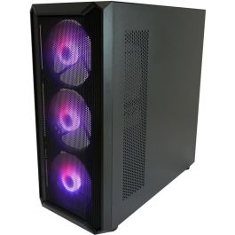 LC-Power 804B Midi Tower Gaming PC Negro con Iluminación RGB Vidrio Templado ATX/Micro-ATX/Mini-ITX para Juegos