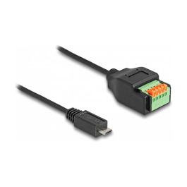 DeLOCK Cable USB 2.0 Tipo Micro-B Macho a Bloque Terminales 5 Pines 15 cm, Negro/Verde, Adaptador Terminal Block Precio: 37.50000056. SKU: B15S5YP5NR