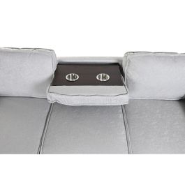 Sofa Cama Moderno DKD Home Decor Gris Claro 153 x 88 x 220 cm