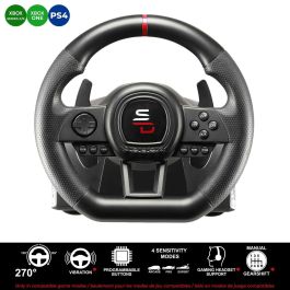 SUPERDRIVE GS650-X Volante de Carreras con Cambio Manual, 3 Pedales y Levas para PS4 / Xbox