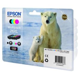 Epson Multipack Tinta Claria Premium BK-C-M-Y 26XL Alta Capacidad para XP 510 520 600 605 610 615 620 625 700 710 720 800 810 820 Epson Multipack Tinta Claria Premium BK-C-M-Y 26XL Alta Capacidad para XP 510 520 600 605 610 615 620 625 700 710 720 800 810 820