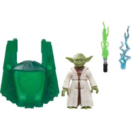 HASBRO Figura Articulada Maestro Yoda 5cm Power the Force Star Wars con Accesorios y Vehículo