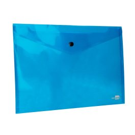 Liderpapel 34042 Carpeta Dossier con Broche, Polipropileno, DIN A4, Azul Transparente, Capacidad 50 Hojas