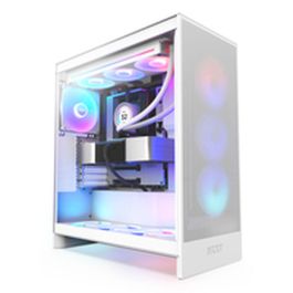 Nzxt NZX0810074845588 H7 Flow RGB Caja de Torre Media con Ventiladores RGB Incluidos, Color Blanco