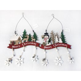DKD Home Decor Decoración Colgante Navidad Tradicional de Madera Surtido Rojo Verde Blanco 2x35x20 cm (12 Unidades) Precio: 18.12096. SKU: B17XCJMJE4