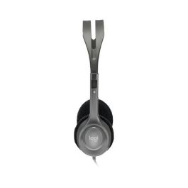 Logitech H111 Auriculares Estéreo con Micrófono Giratorio para Múltiples Dispositivos, PC, Smartphone y Tablet, Jack 3.5mm