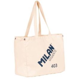 Milan 403 Tote Bag Grande Beige de Algodón, 40 Litros, con Bolsillos y Ajuste Magnético. Colección Gigante Precio: 16.50000044. SKU: B17TWE98HJ
