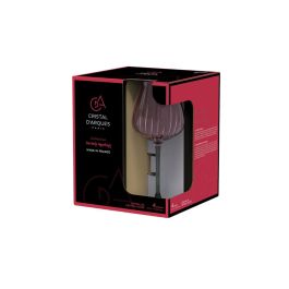 Cristal d'Arques Copas Swirly Spring - Pack 4 Copas de Cristal Rosa, 47 cL, Fabricado en Francia, Libre de Cadmio y Plomo