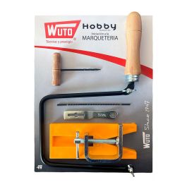 Wuto Kit de marquetería profesional y doméstico con arco, brida, pelos de sierra, soporte y taladro manual Precio: 23.59000028. SKU: B17PEKTB2Y