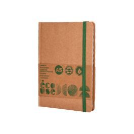 Libreta Liderpapel Ecouse 100% Reciclada A5 96 Hojas 70 gr-M2 Horizontal Con Gomilla Y Marca Paginas