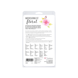 Tombow Set Watercoloring Floral 9 Piezas Rotuladores Doble Punta Tinta Base Agua
