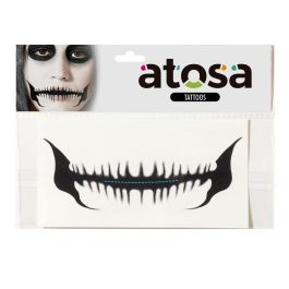 Accesorio Halloween Maquillaje Boca Esqueleto Muerte Efecto Ultratumba para Eventos Artísticos