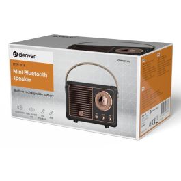 Denver BTP-203B Altavoz Bluetooth Retro Negro