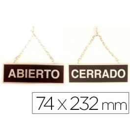 Letrero Metalico Serigrafiado Abierto Y Cerrado Con Cadena Y Ventosa Para Colgar De 74x232 mm Precio: 15.59000058. SKU: B1KN9DJC35