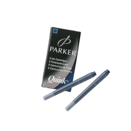 Parker Recambio Pluma Quink Ink Cartucho Pack 5 Ud Azul