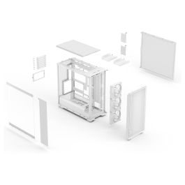 Fractal Design Epoch XL TG Clear Torre PC Blanco con Ventana Lateral