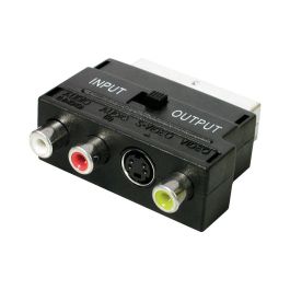Edm Adaptador Euroconector Entrada/Salida a 3 RCA Hembra + SVHS Negro Metal/PVC Precio: 2.8900003. SKU: S6503658