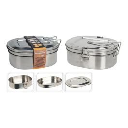 Fiambrera, acero inoxidable, 1200 ml, 180x140x75mm