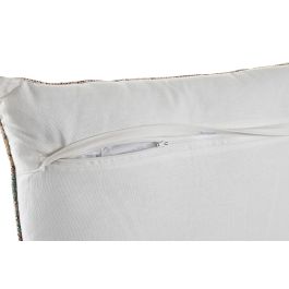 DKD Home Decor Cojín Fez Hecho a Mano Algodón Azul Beige 45x45x10 cm