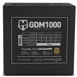 NOX NXHUMMER1000GDM Fuente de Alimentación Hummer GDM 1000W 80 PLUS Gold ATX 3.1 Negro Modular Silenciosa