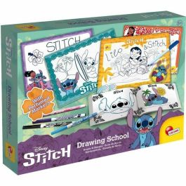 Lisciani Giochi LIS1724067021200 Kit de Dibujo STITCH con marcadores perfumados, lápices de colores y pegatinas