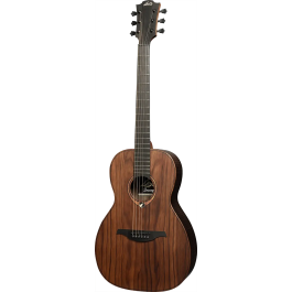 LAG Guitarra Acústica Parlor A/E Sauvage Natural Satinado Electroacústica Folk Tapa Sólida Brankowood Electrónica Stage-Lâg