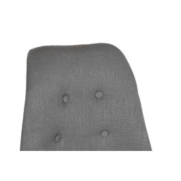 DKD Home Decor Silla Scandi Roble Poliéster Gris Oscuro 84x48x44 cm