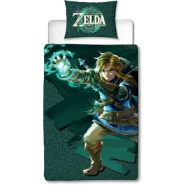 Zelda Juego de Cama Reversible Microfibra 1 Funda Nórdica 140x200 cm + 1 Funda Almohada 63x63 cm AAARQ16162